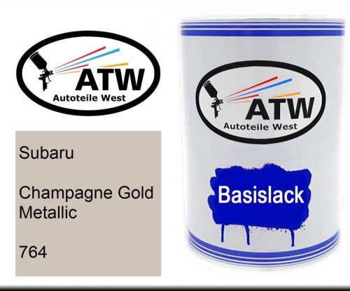 Subaru, Champagne Gold Metallic, 764: 500ml Lackdose, von ATW Autoteile West.